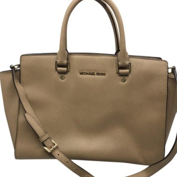 Michael Kors Handbags - Michael Kors Tan Saffiano leather CrossBody Bag